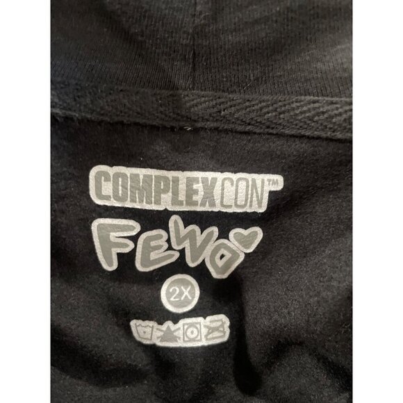 FEWOCiOUS x ComplexCon Exclusive Hoodie Sweater Long Beach Black Sz 2XL Graphic - Picture 5 of 6